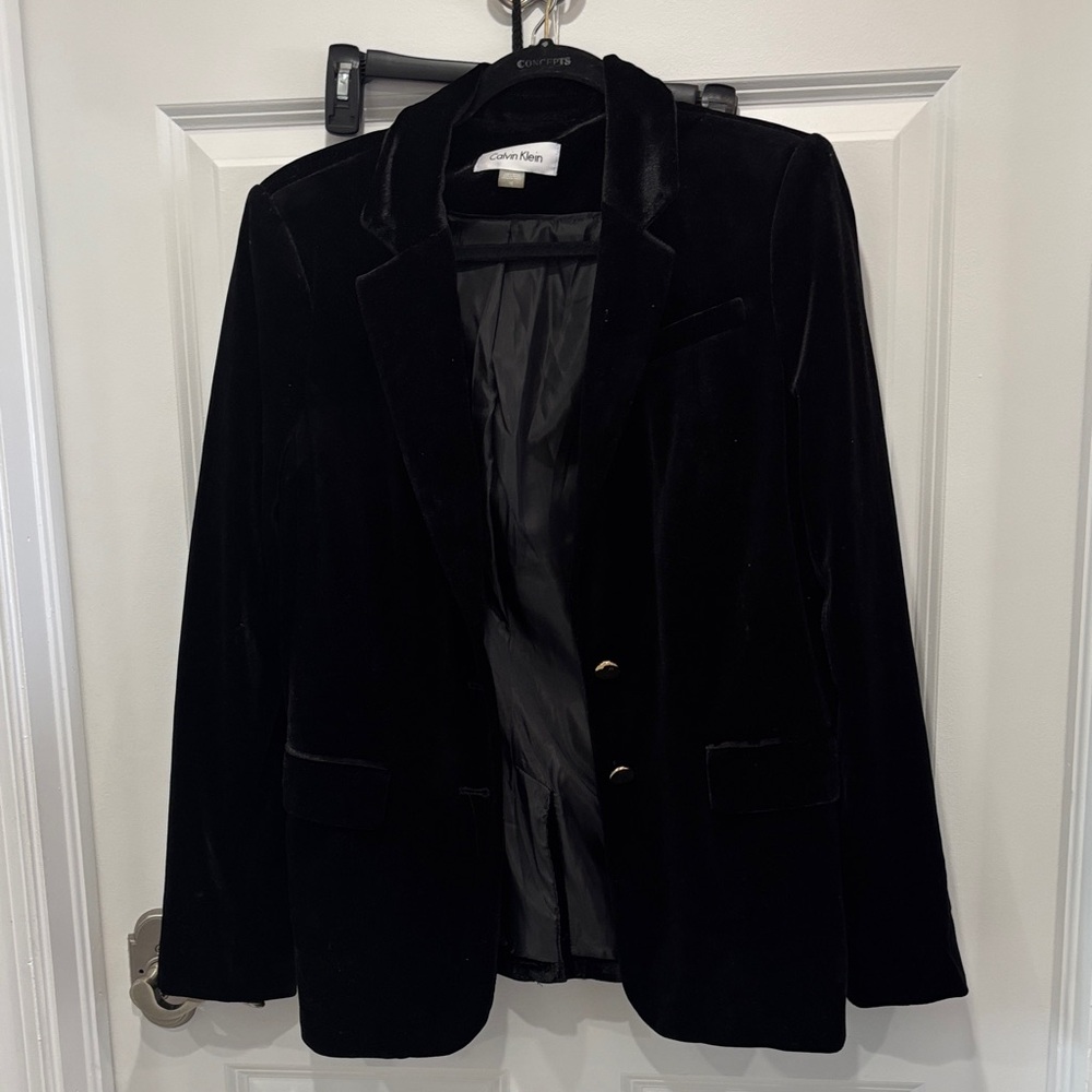 Calvin Klein Collection Black Velvet Blazer